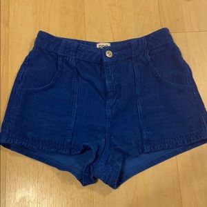 BDG Blue Corduroy Shorts